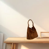 Matte leather underarm hobo bag tote bag large capacity cowhide