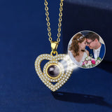 Personalized Pavé Heart Necklace