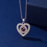 Personalized Pavé Heart Necklace