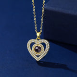 Personalized Pavé Heart Necklace