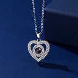 Personalized Pavé Heart Necklace