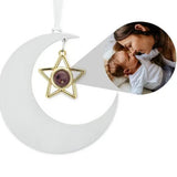 Personalized Crescent Star Photo Ornament