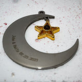 Personalized Crescent Star Photo Ornament