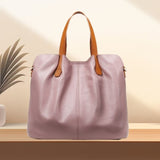 Womens Simple Casual Soft Leather Tote Bag