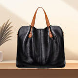 Womens Simple Casual Soft Leather Tote Bag