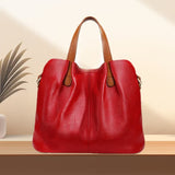 Womens Simple Casual Soft Leather Tote Bag