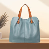 Womens Simple Casual Soft Leather Tote Bag