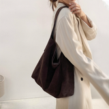 Matte leather underarm hobo bag tote bag large capacity cowhide