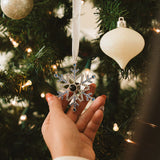 Personalized Blue Snowflake Photo Ornament